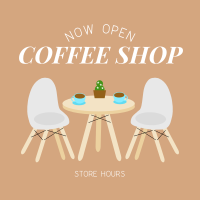 Coffee Shop is Open Instagram Post