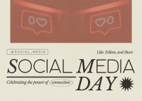 Modern Social Media Day Postcard