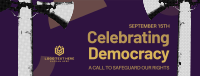 Modern Democracy Celebration Facebook Cover Image Preview