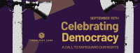 Modern Democracy Celebration Facebook Cover Design