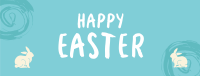 Easter Bunny Wreath Facebook Cover