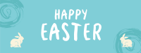 Easter Bunny Wreath Facebook Cover Design