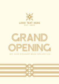 Minimalist Art Deco Grand Opening Poster