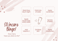 Skincare Tips Bingo Postcard