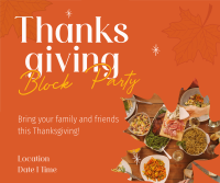 Thanksgiving Block Party Facebook Post