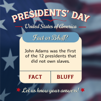 Presidents' Day Quiz  Instagram Post