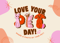 Share Your Pet Love Postcard Design