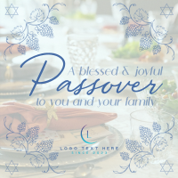 Rustic Passover Greeting Linkedin Post