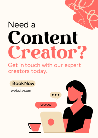 Need Content Creator Poster