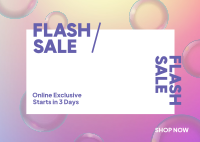 Flash Sale Bubbles Postcard