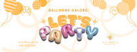 Cute Party Planner Facebook Cover Image Preview