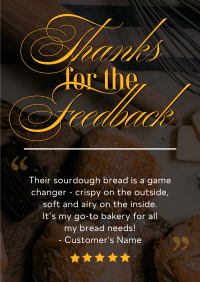 Bread and Pastry Feedback Poster