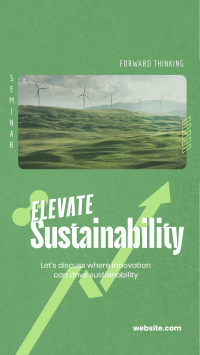 Elevating Sustainability Seminar YouTube Short Design