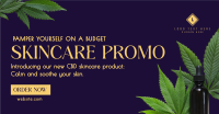 Minimalist Cannabis Skincare Facebook Ad Design