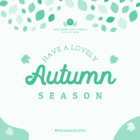 Autumn Leaf Mosaic Instagram Post Design
