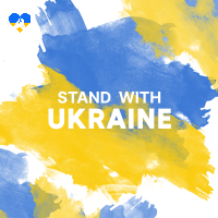 Stand with Ukraine Paint Linkedin Post