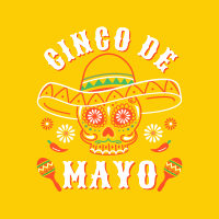 Happy Cinco De Mayo Skull Instagram Post