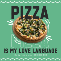 Fun Pizza Quotes Instagram Post Design