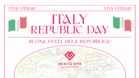 Retro Italian Republic Day Facebook Event Cover Image Preview