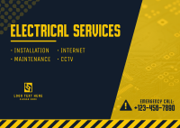 Electrical Services List Postcard