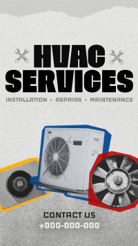 Retro HVAC Service Instagram Reel Image Preview