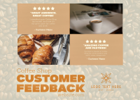 Modern Coffee Shop Feedback Postcard