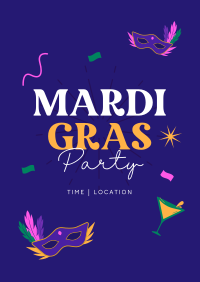 Mardi Gras Party Poster