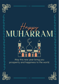 Decorative Islamic New Year Flyer