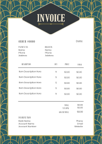 Art Deco Generic Invoice