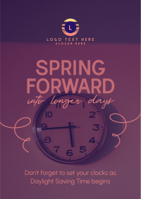 Daylight Saving Begins Flyer Design