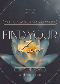 Yoga Lotus Zen Poster