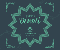 Ornamental Diwali Greeting Facebook Post