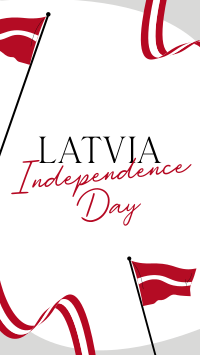 Latvia Independence Flag Video