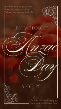 Elegant Anzac Day Facebook Story