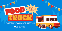 Playful Food Truck Festival Twitter Post Design