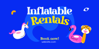 Party with Inflatables Twitter Post Design