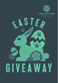 Floral Easter Bunny Giveaway Flyer