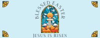 Easter Stained Glass Facebook Cover Image Preview