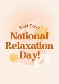 National Relaxation Day Greeting Poster