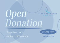 Together, Let's Donate Postcard