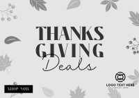 Thanksgiving Sale Postcard example 1