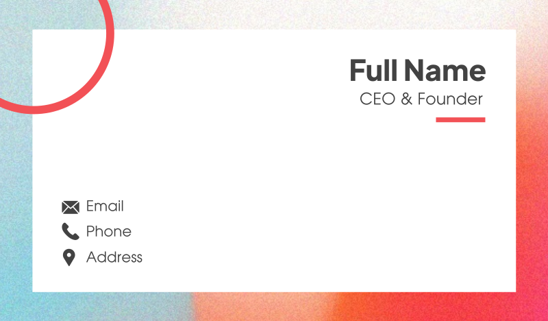 Designer Business Card example 1