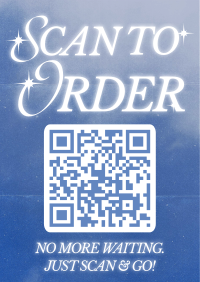 Retro Minimalist Scan To Order Flyer