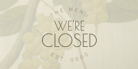 Rustic Closed Restaurant Twitter Post