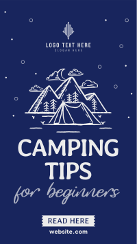 Camping Tips For Beginners Facebook Story