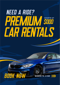 Premium Car Rentals Poster