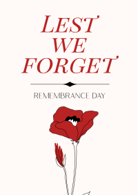 We Remember Poster Design