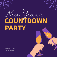 Cheers To New Year Countdown Instagram Post Image Preview