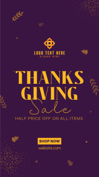 Thanksgiving Sale Instagram Story