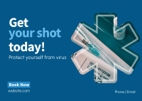 Get your shot today Postcard